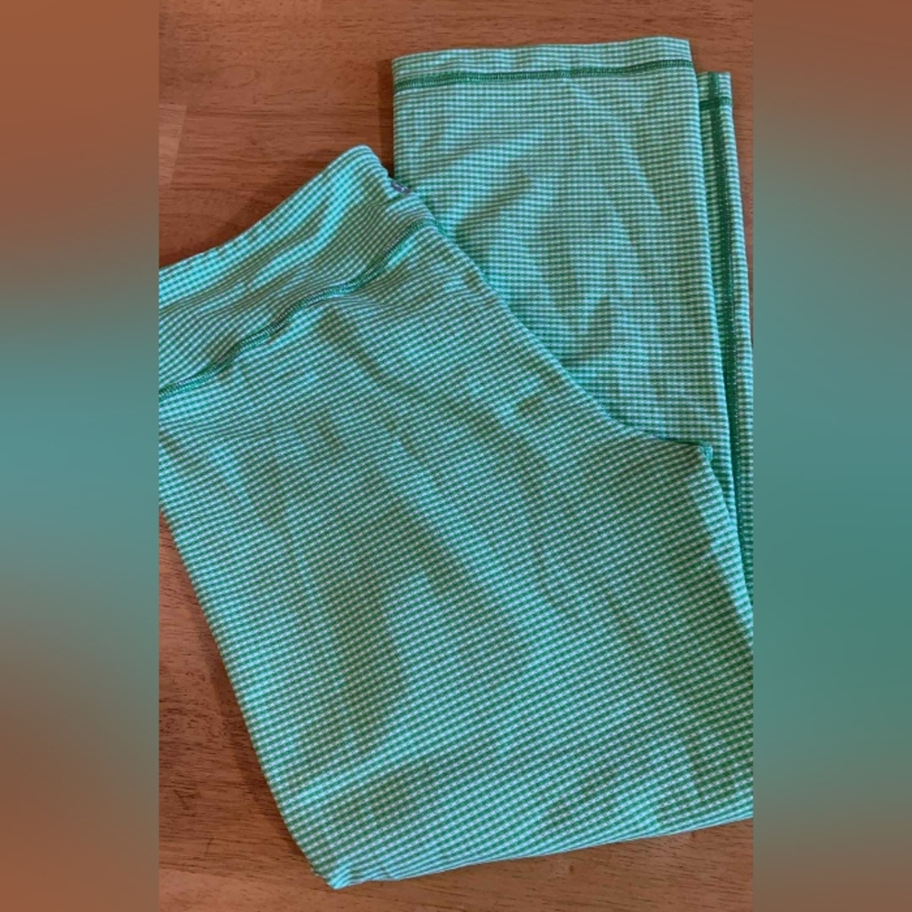 Lululemon Athletica Green And White Leggings Size 12 - Picture 3 of 9